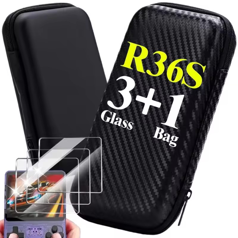 4 IN 1 Case+Glass for R36S Gam - Gaming Console R36S 评论和价格