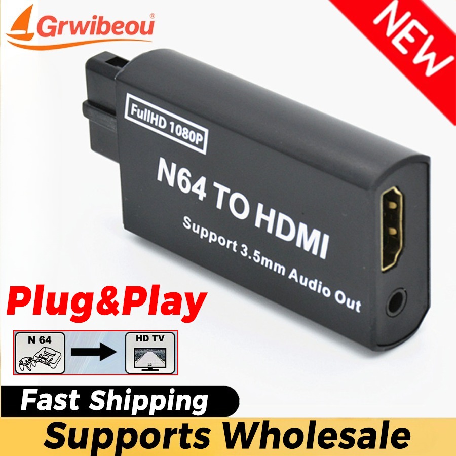 Grwibeou 1080P N64 To HDMI-com - Gaming Console Nintendo 评论和价格