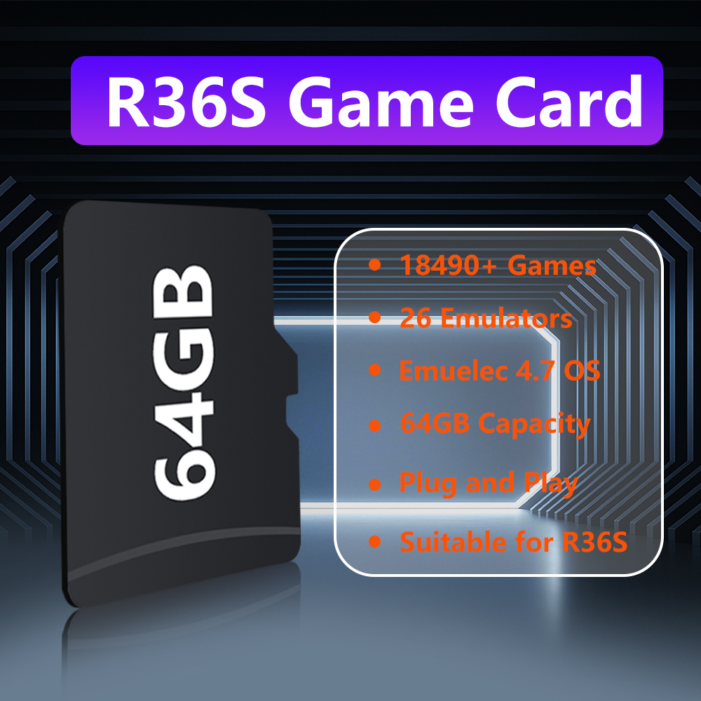 64GB Game Card for R36S Game C - Gaming Console R36S 评论和价格