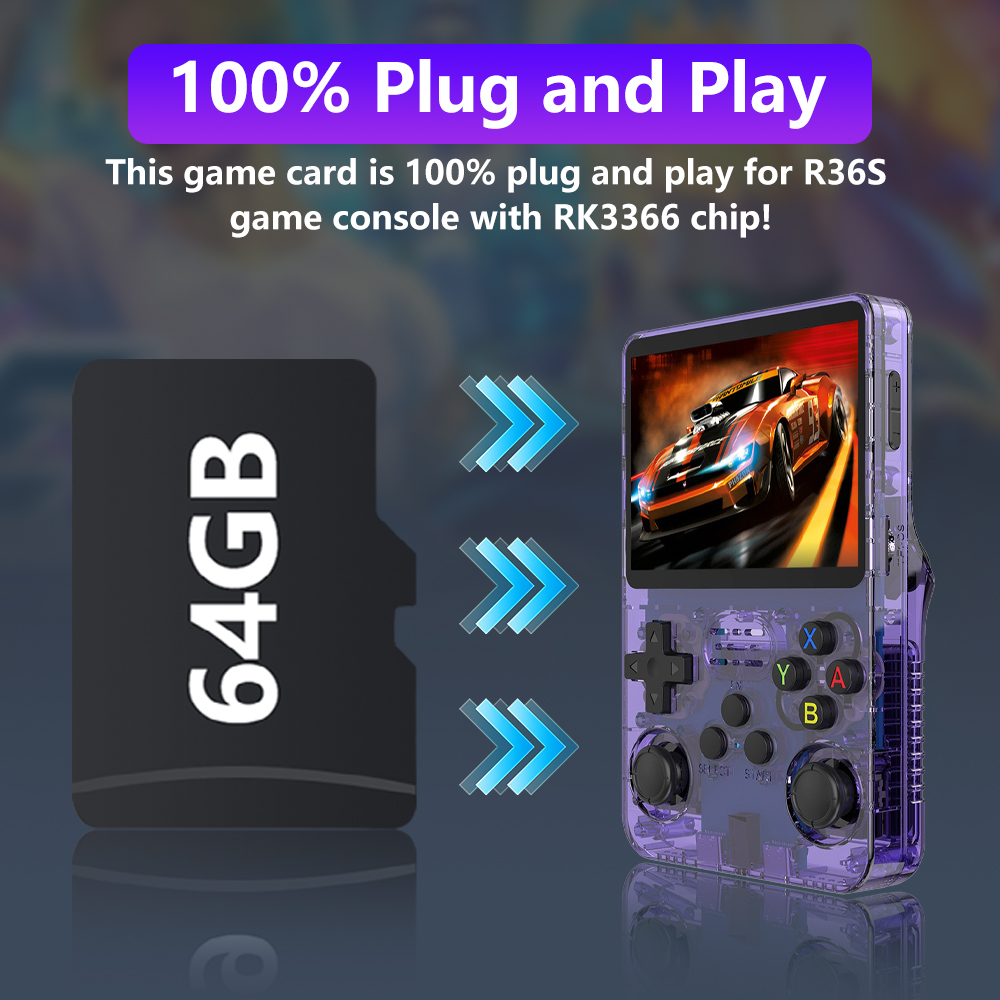 64GB Game Card for R36S Game C - Gaming Console R36S 评论和价格