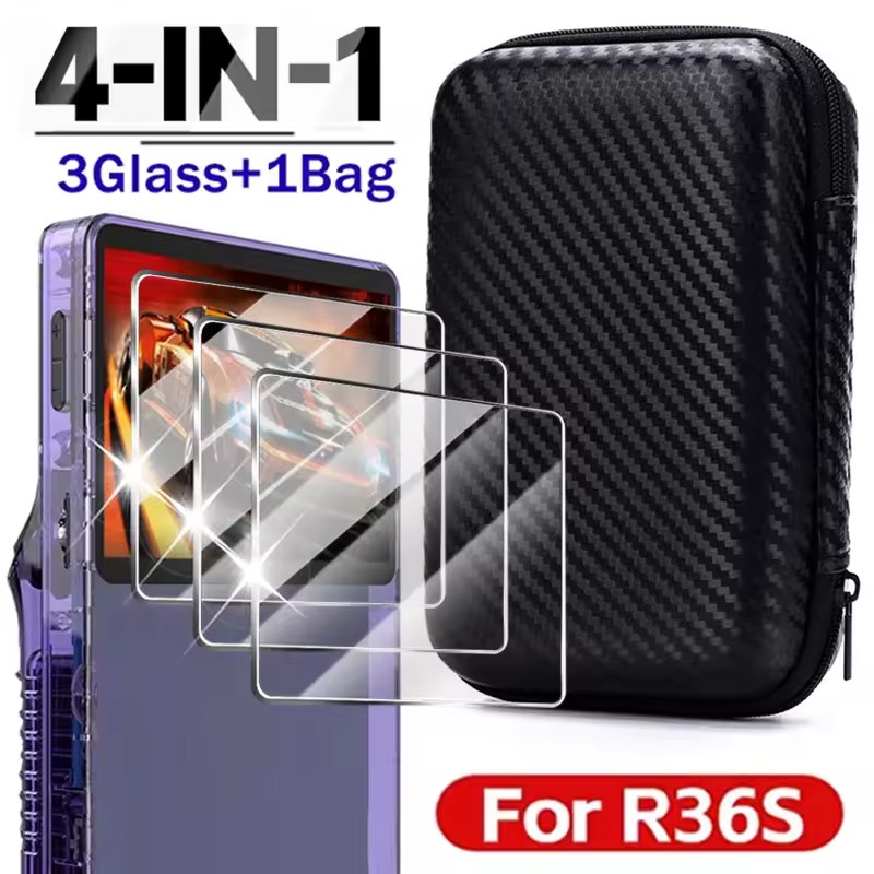 4 IN 1 Case+Glass for R36S Gam - Gaming Console R36S 评论和价格