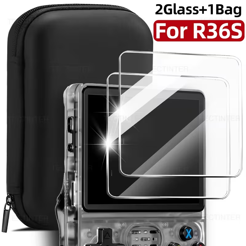 3 IN 1 Storage bag+Glass Tempe - Gaming Console R36S 评论和价格