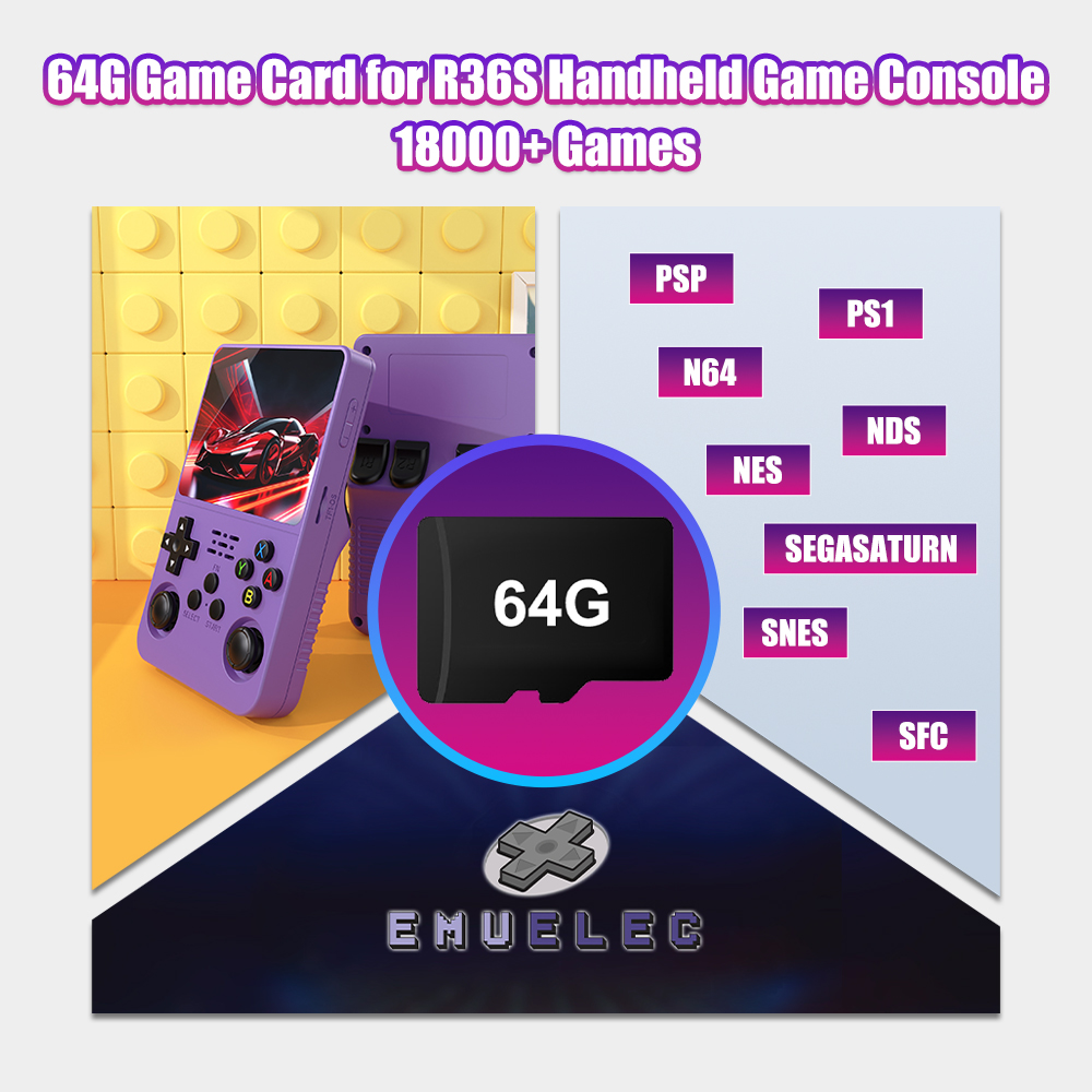 64G Game TF Card for R36S Vide - Gaming Console R36S 评论和价格